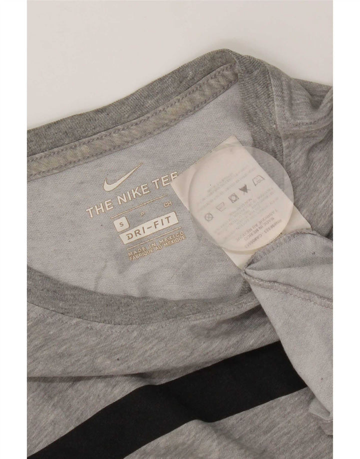 Tricou grafic Nike Dri Fit pentru bărbați Top mic, gri, bumbac