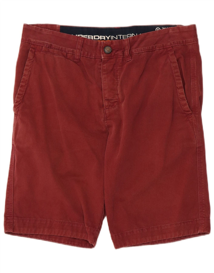 Pantaloni scurți chino Superdry pentru bărbați, mici W32, bumbac maro