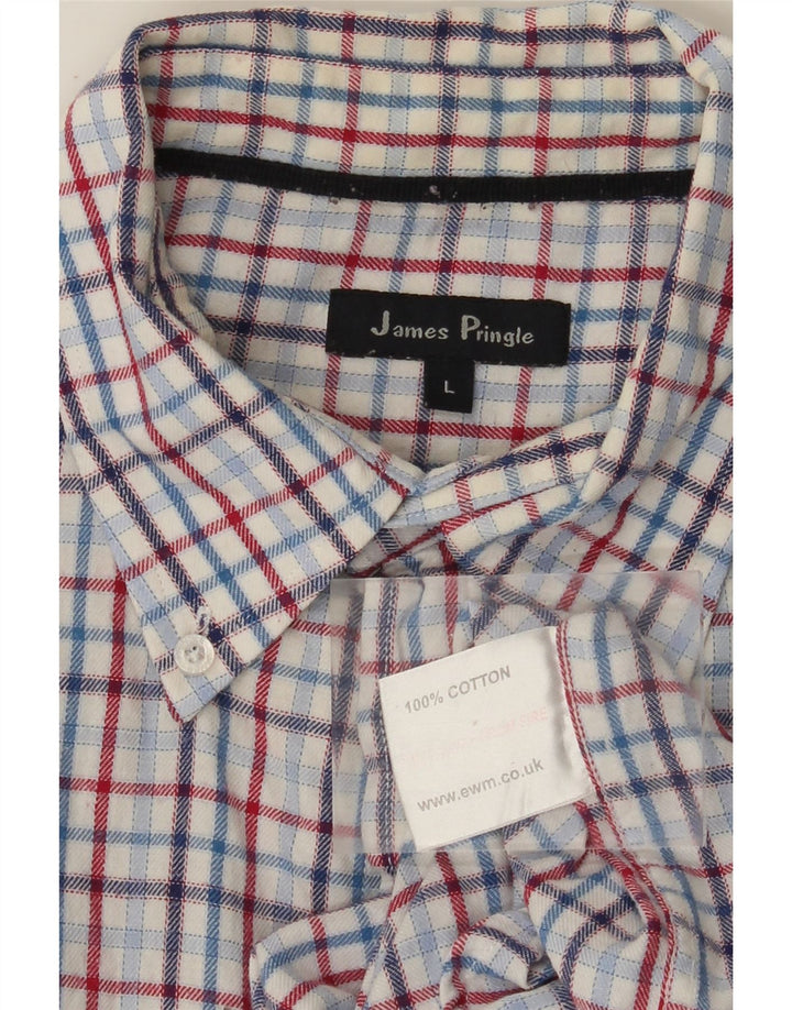 Cămașă de flanel pentru bărbați JAMES PRINGLE, bumbac cu carouri albastre mari
