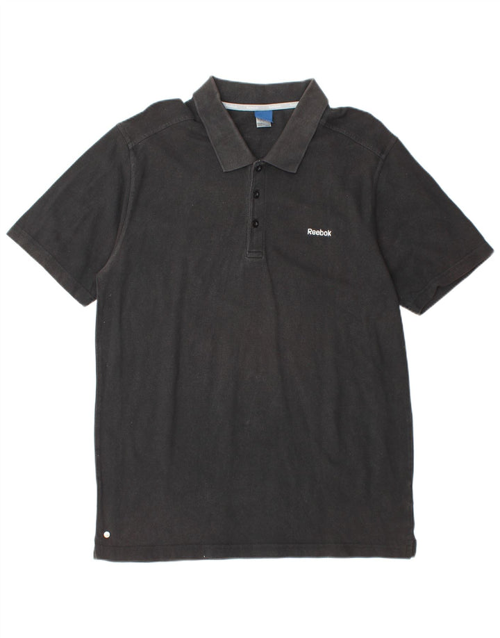 Tricou polo pentru bărbați REEBOK, mare, negru, bumbac