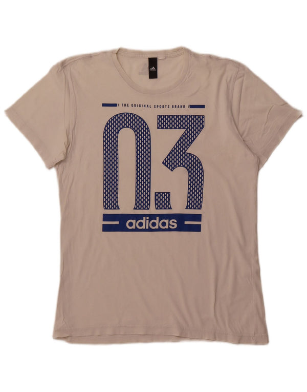 Tricou grafic ADIDAS pentru bărbați Top mic alb