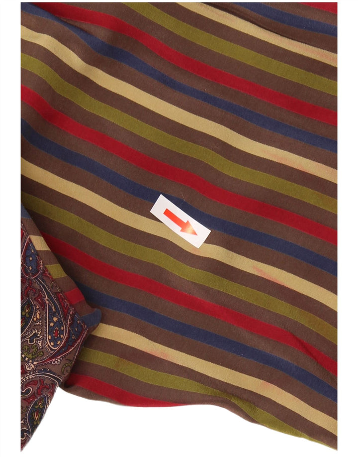 Bluză cămașă pentru femei VINTAGE UK 12 Medium Multicolor Paisley Silk
