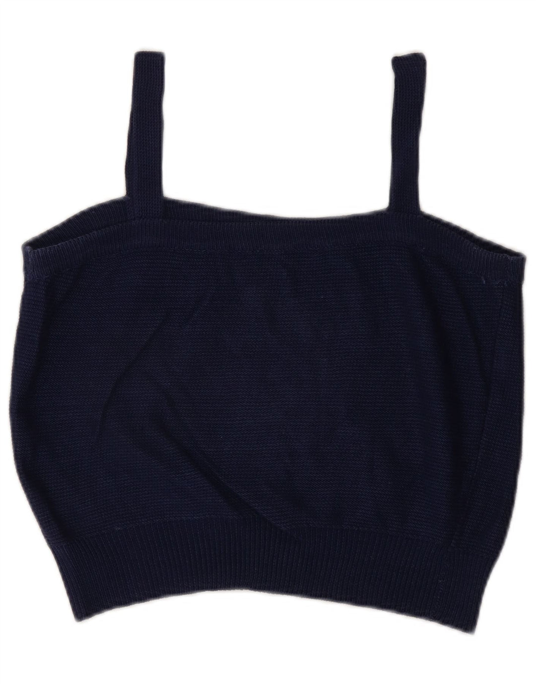 Vintage Crop Cami Top pentru femei UK 14 Medium Bleumarin