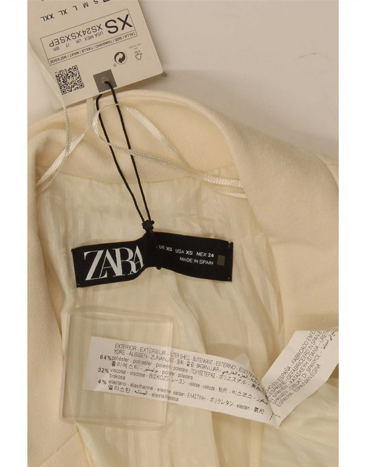 Pardesiu pentru femei Zara UK 6 XS poliester alb