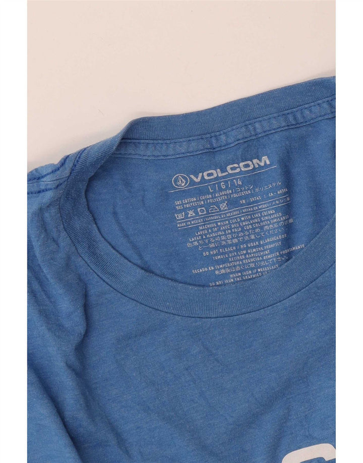 Tricou grafic pentru bărbați Volcom Top mare, albastru, bumbac