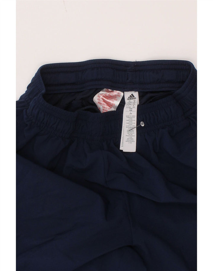 Pantaloni scurți sport Adidas Climalite pentru băieți 11-12 ani, poliester bleumarin