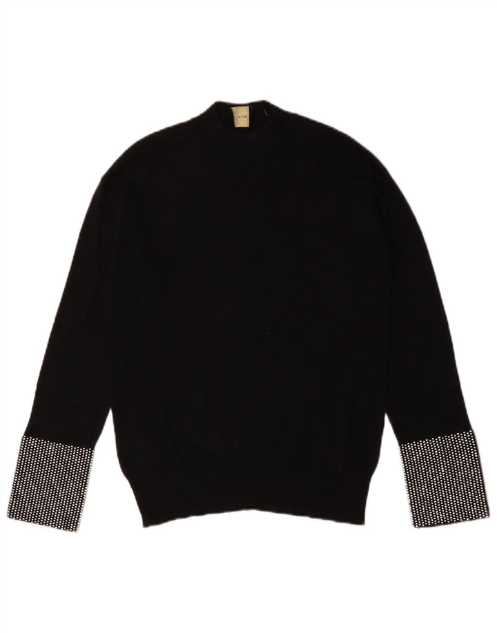 Pulover Pinko pentru femei cu gât țestoasă, 12 UK 12 Medium Negru Geometric
