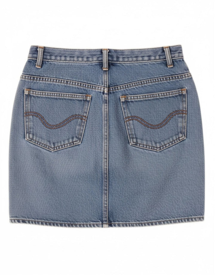 Fusta Mini denim Vintage pentru femei W26 Small Blue