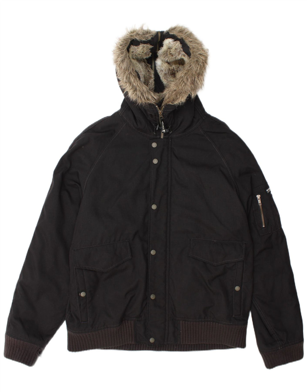 Jachetă bomber căptușită cu glugă pentru bărbați Woolrich UK 42 XL Negru