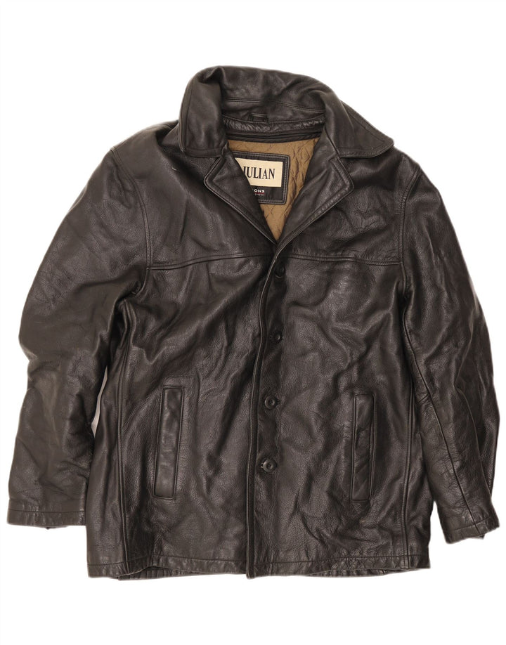 Jachetă Windbreaker din piele pentru bărbați Wilsons M. Julian UK 40 Large Black