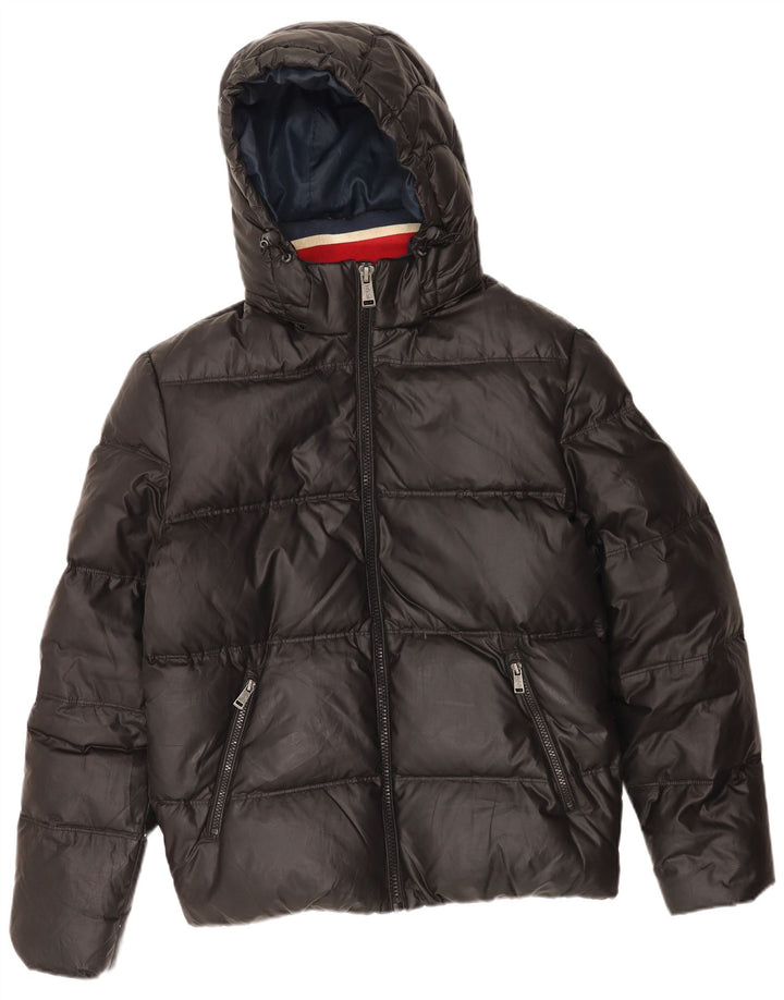 Jachetă căptușită cu glugă Guess pentru bărbați UK 38 Poliester mediu negru