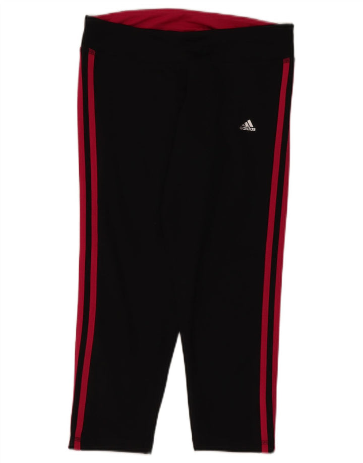 Adidas Climalite Crop Leggings pentru femei UK 12/14 Poliester mediu negru