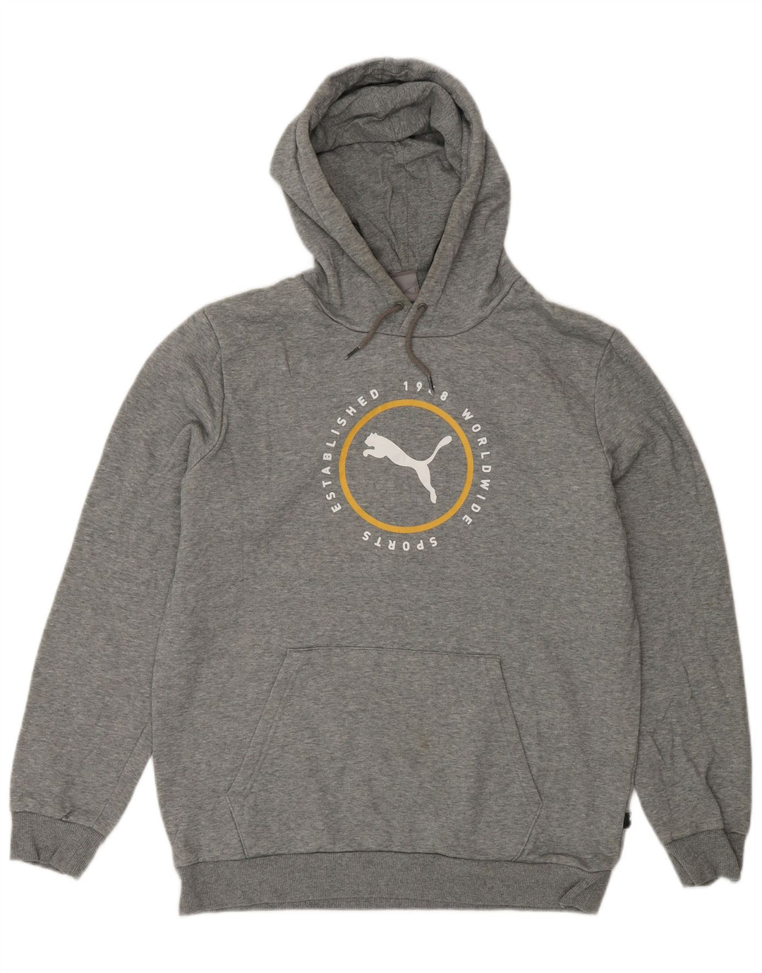 Pulover pentru bărbați PUMA Graphic Hoodie, bumbac, gri mediu