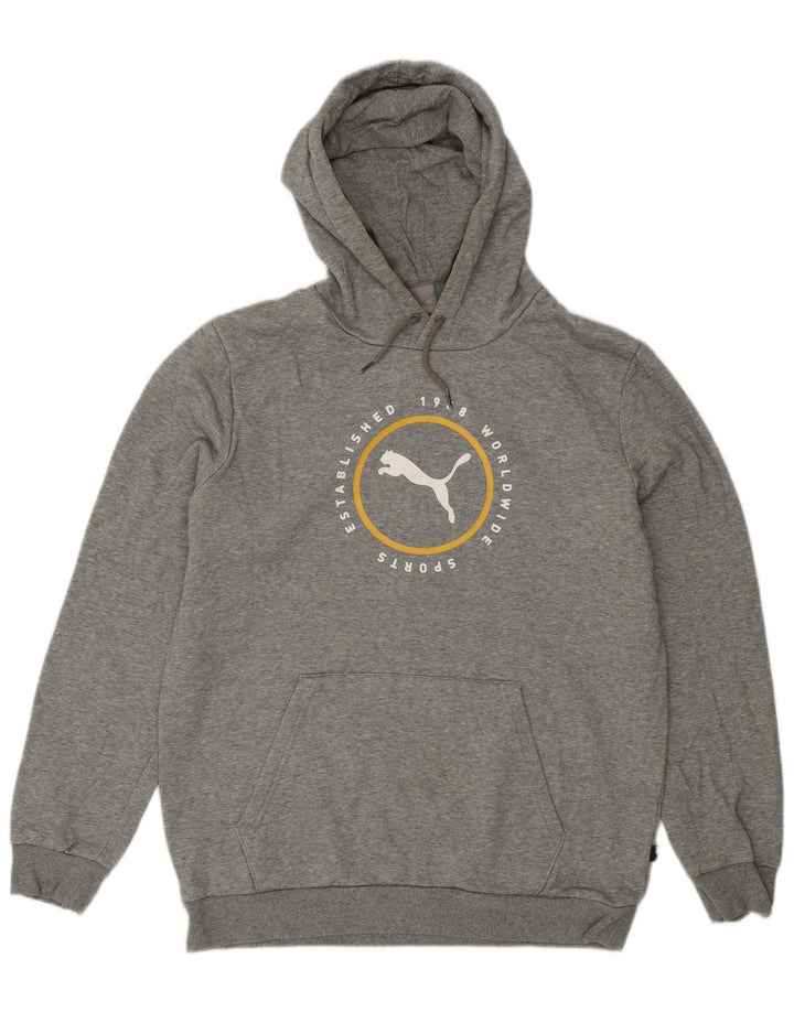 Pulover pentru bărbați PUMA Graphic Hoodie, bumbac, gri mediu