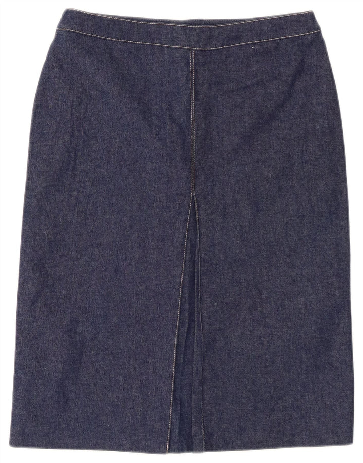 SF. BERNARD Fusta de blugi cu talie înaltă pentru femei UK 12 Medium W26 Bleumarin