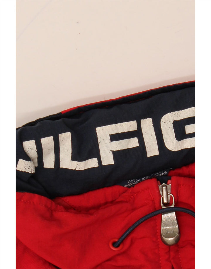 Jachetă de ploaie cu glugă pentru bărbați Tommy Hilfiger UK 40 mare, roșu, nailon color bloc