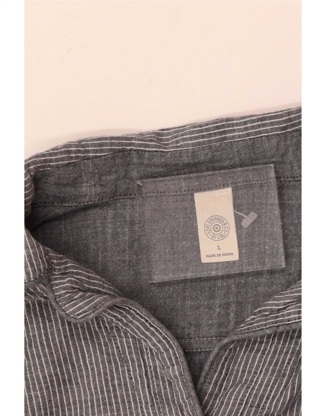 Rochie cămașă pulover pentru femei Levi's UK 16, mare, gri, bumbac cu dungi