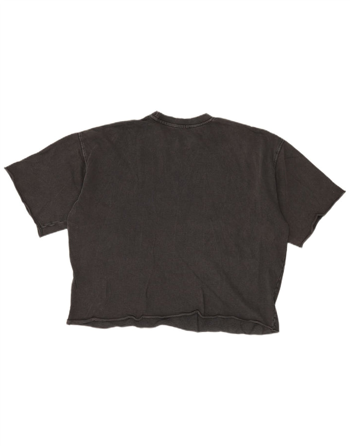 Tricou supradimensionat pentru femei Zara UK 10 mic bumbac gri