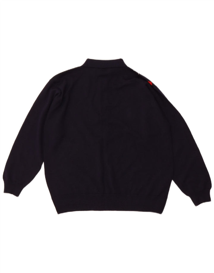 PRINGLE Pulover cu gât polo pentru bărbați, mijlociu, bleumarin, Argyle/Diamond