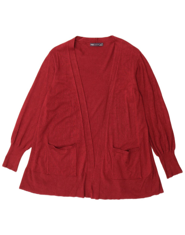 Pulover cardigan deschis pentru femei Marks & Spencer UK 14 Medium Burgundy