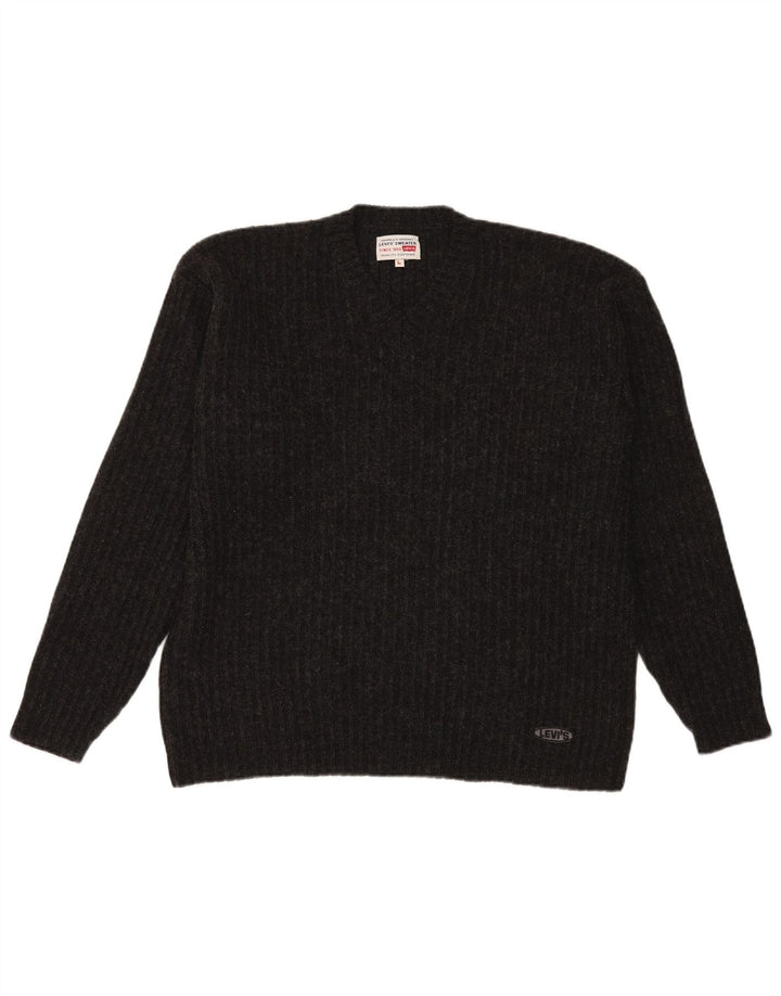 Pulover cu decolteu în V Levi's pentru bărbați, poliacrilic mare, negru