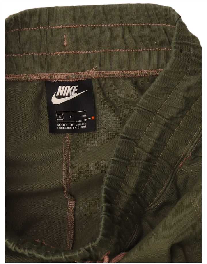 Pantaloni de trening NIKE pentru femei UK 10 mic, verde, bumbac