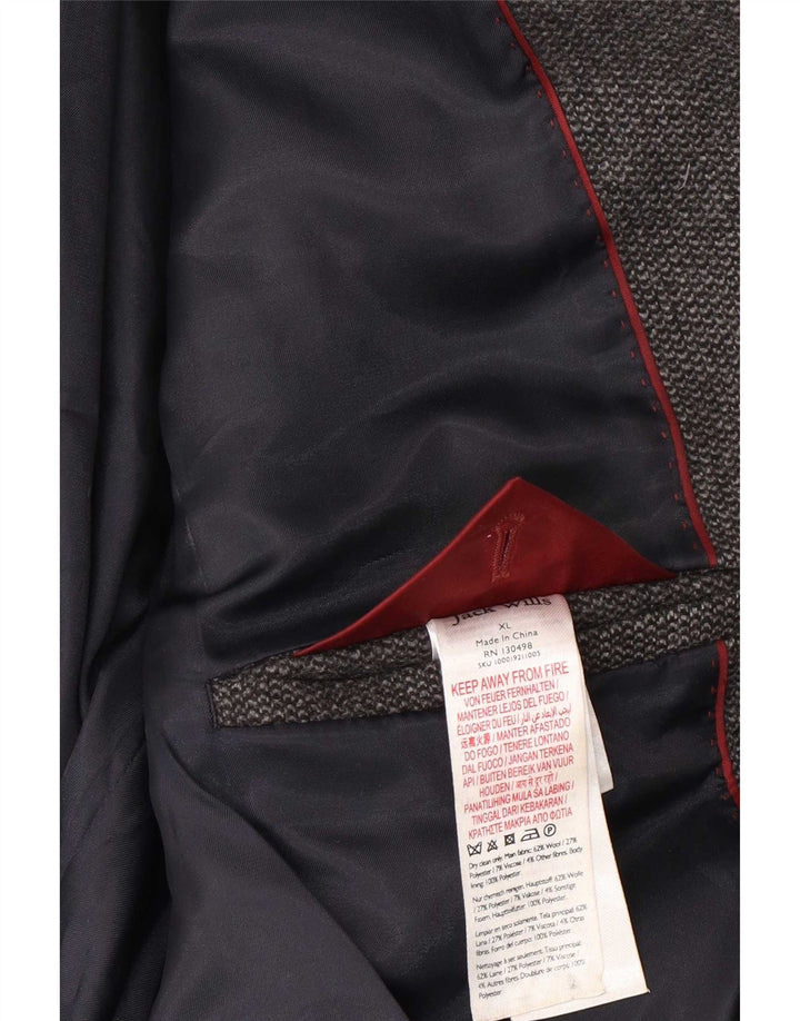 Blazer Jack Wills pentru bărbați, cu 2 nasturi, UK 42 XL, lână gri