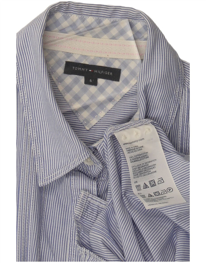 Cămașă Tommy Hilfiger pentru femei US 6 Medium Blue Pinstripe Bumbac