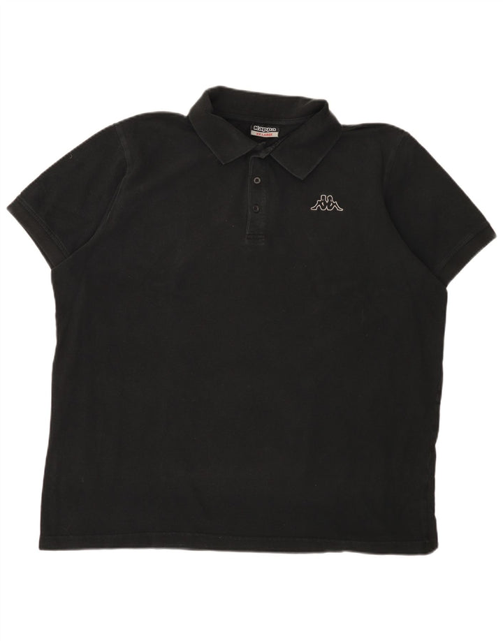 Cămașă polo pentru bărbați KAPPA 2XL bumbac negru
