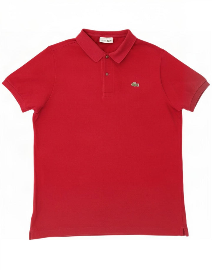 Tricou polo Lacoste pentru bărbați mărimea 5 mare bumbac roșu