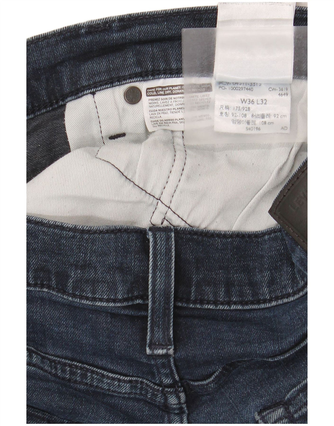 Blugi slim pentru bărbați Levi's W36 L32 Bumbac albastru