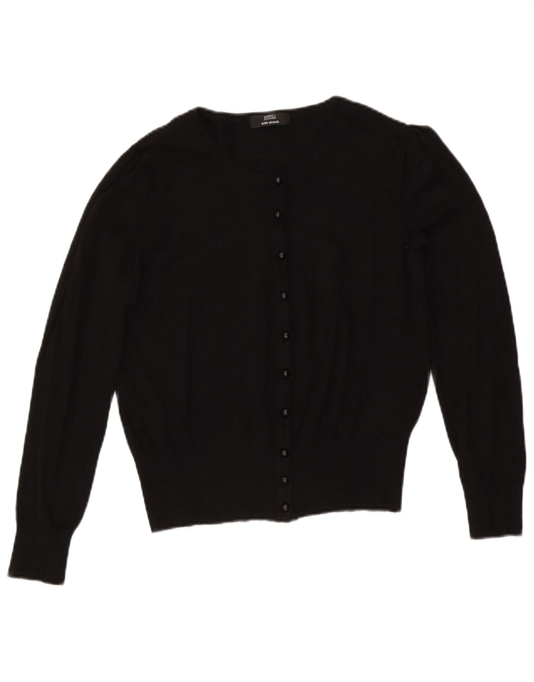 Pulover pentru femei Marks & Spencer Crop Cardigan UK 14 Medium Black Viscose