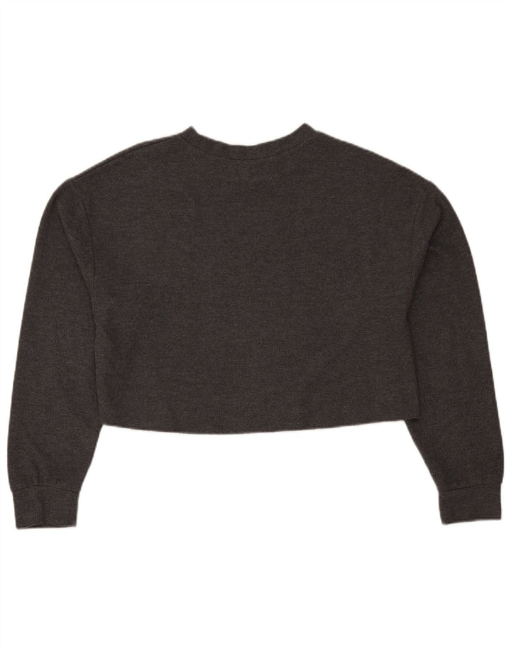 Top Crop Top Trafaluc pentru femei Zara cu mânecă lungă UK 14 Medium Gri Poliester