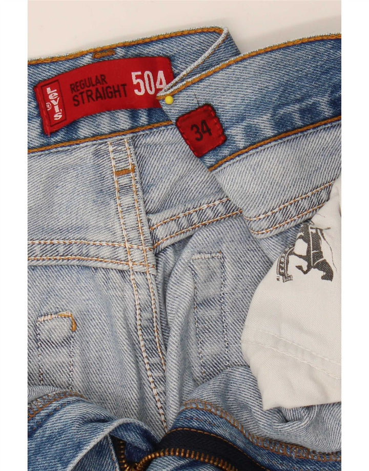 Blugi Levi's 504 Regular Straight pentru bărbați W34 L33 Albastru