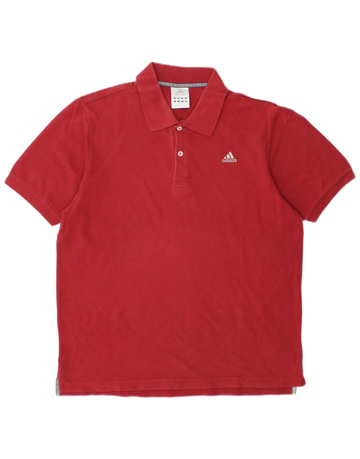 Tricou polo ADIDAS pentru bărbați, bumbac roșu mare