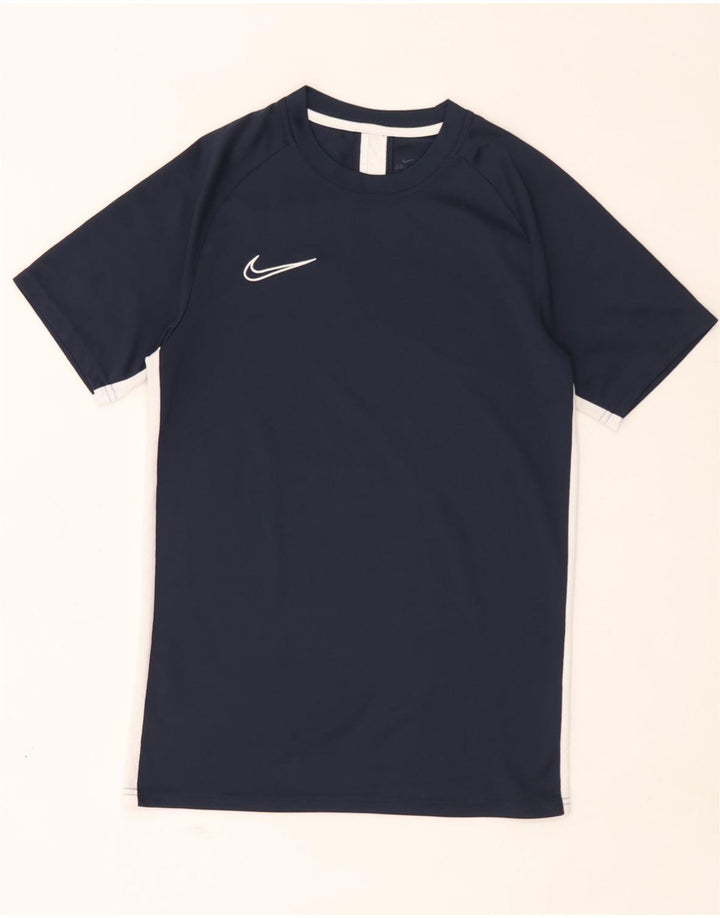 Tricou pentru bărbați Nike Dri Fit Top mic, albastru bleumarin, colorblock