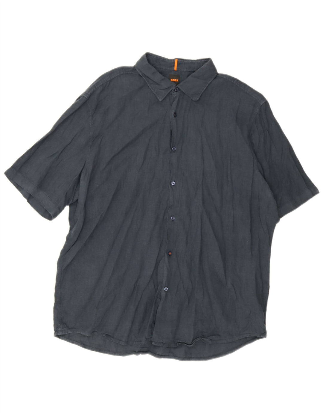 Cămașă cu mânecă scurtă pentru bărbați Hugo Boss, cu formă normală, 2XL, bleumarin