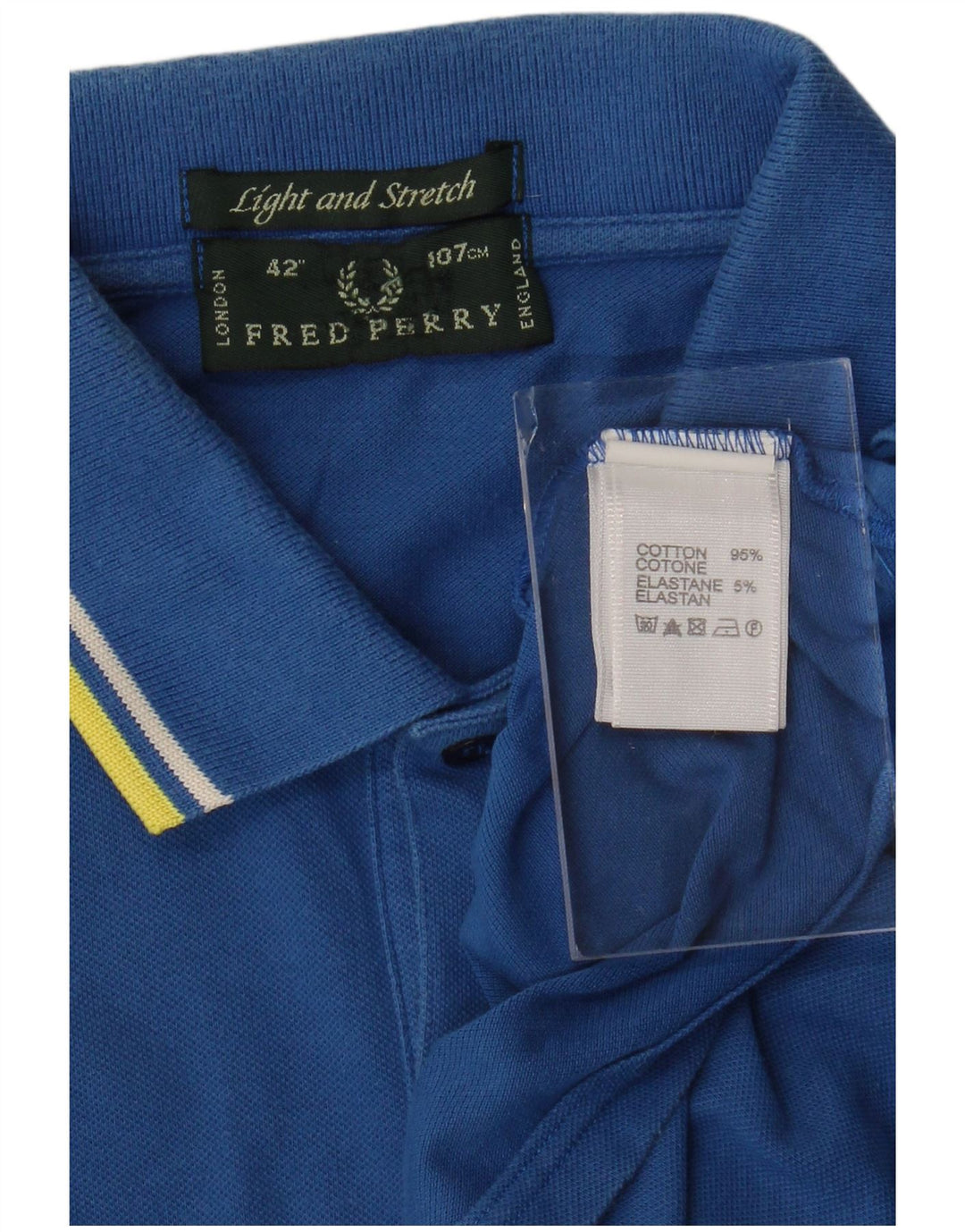 FRED PERRY Tricou polo pentru bărbați, ușor și elastic, bumbac albastru mediu