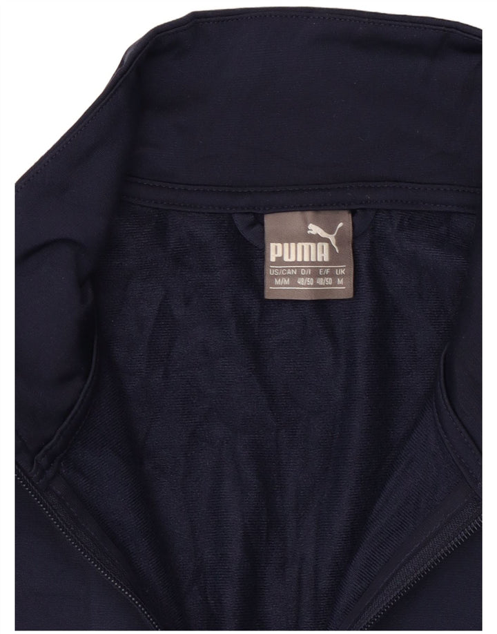 Jachetă de trening Puma pentru bărbați, poliester color bloc, albastru marin mediu