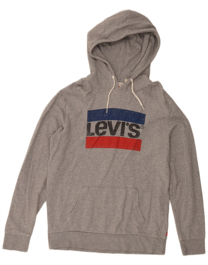 Pulover Levi's Standard Graphic pentru bărbați, bumbac, gri mediu