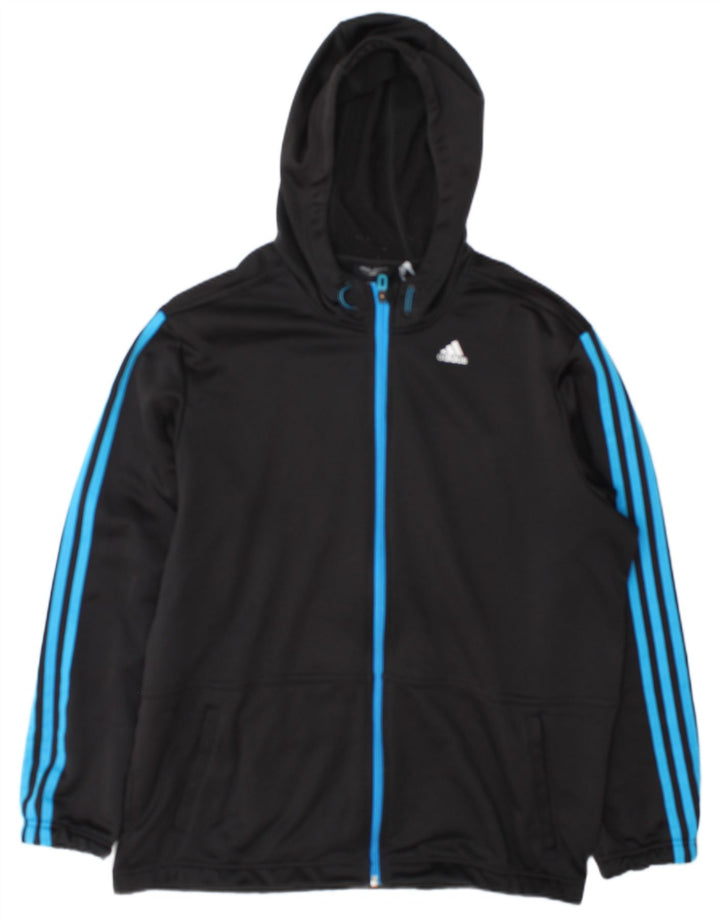 Pulover Adidas Climalite Zip pentru bărbați, XL, poliester negru