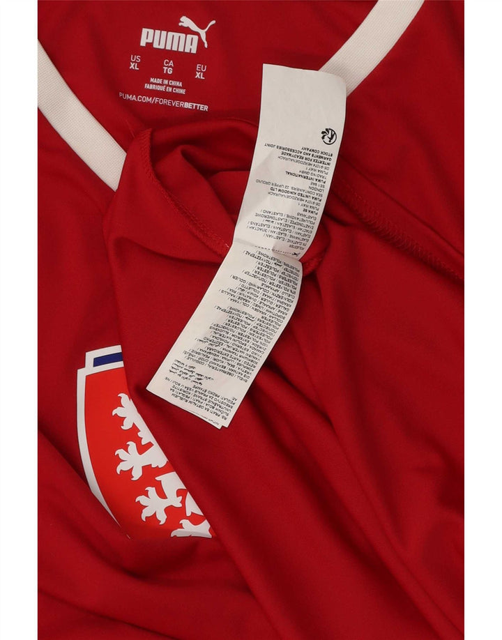 Tricou grafic Puma Republica Cehă pentru bărbați Top XL poliester roșu
