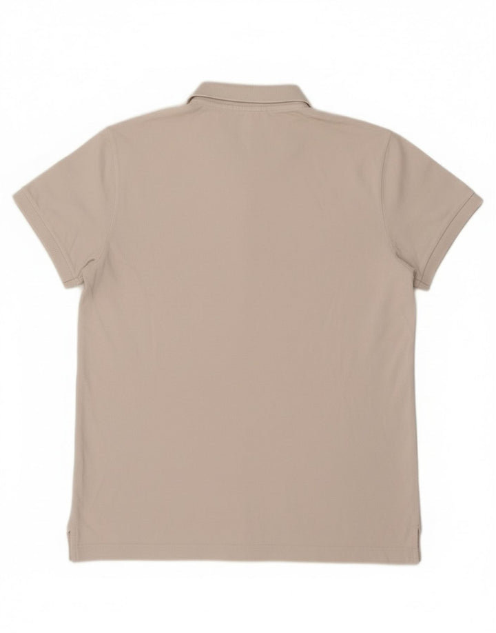 Tricou polo Lacoste pentru bărbați, mărimea 4, bumbac alb mediu