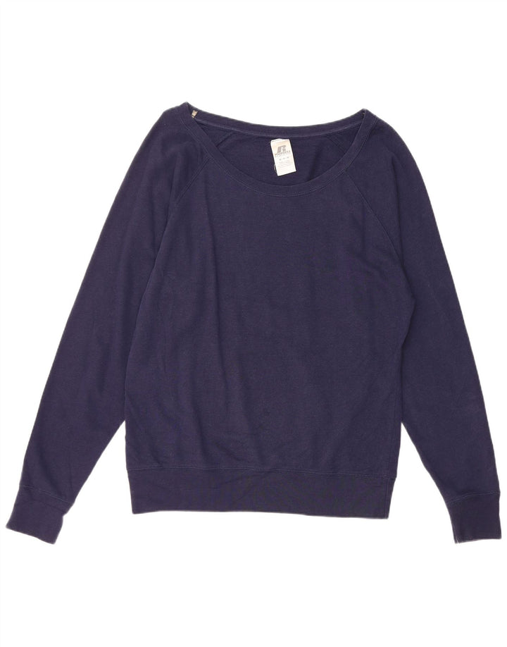 RUSSELL ATHLETIC Pulover de hanorac pentru femei UK 14 Medium bleumarin Bumbac