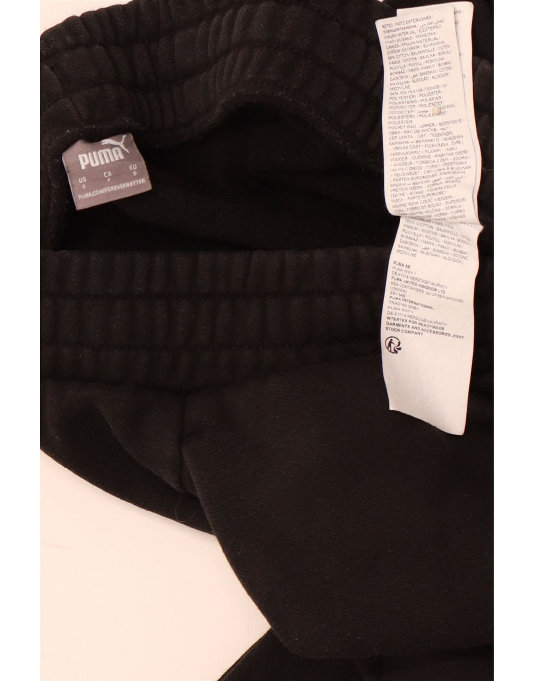 Pantaloni de trening PUMA pentru bărbați, bumbac negru mic