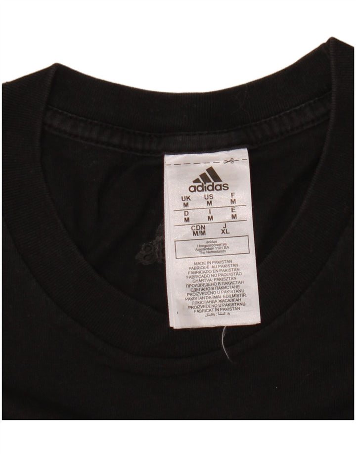 Tricou grafic Adidas pentru bărbați Top mediu negru bumbac