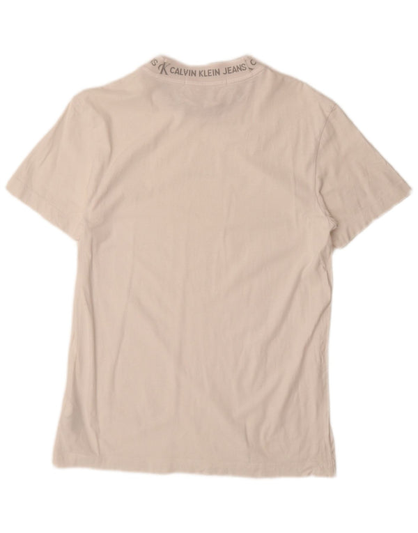 Tricou grafic supradimensionat pentru femei Calvin Klein Jeans Top UK 10 Small White