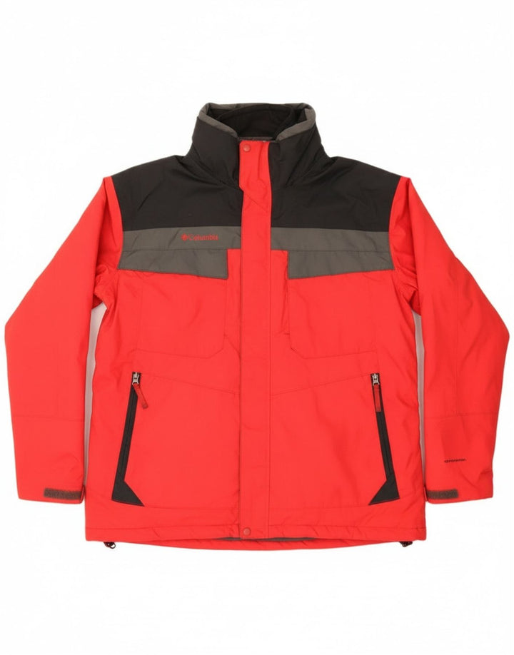 Jachetă Columbia pentru bărbați Interchange Windbreaker UK 42 XL Roșu Colorblock