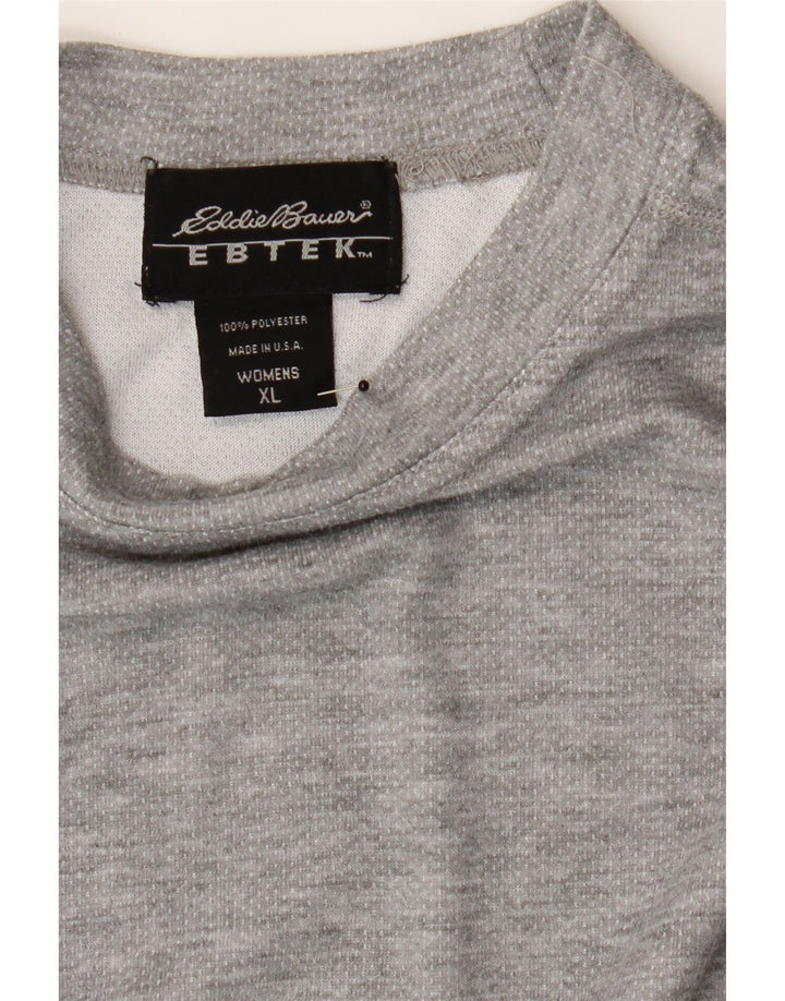 EDDIE BAUER Womens Top Long Sleeve UK 18 XL Grey Polyester Vintage Eddie Bauer and Second-Hand Eddie Bauer from Messina Hembry 