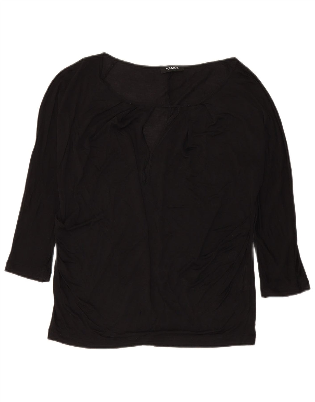 Max & Co. Top pentru femei cu mâneci 3/4 UK 14 Medium Black Silk